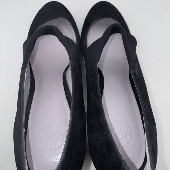 Johnston & Murphy Denise Mary Jane Black Suede Heels Size 10 Medium Comfort Work - Picture 12 of 14